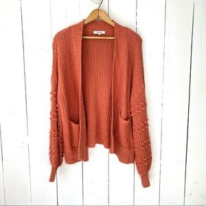 Madewell Rust bobble cardigan sweet dahlia  Open-Front Cardigan